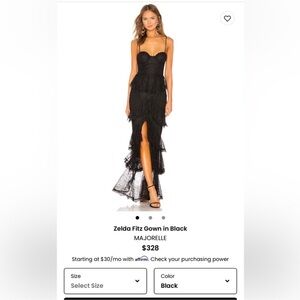 Zelda Fitz gown - black lace dress